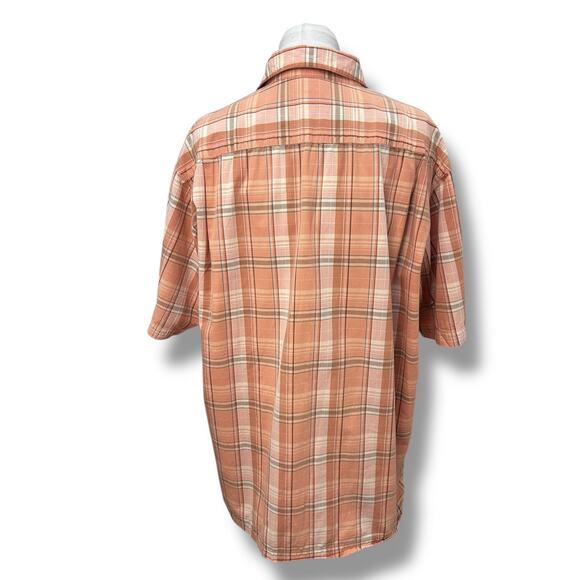 Columbia Mens Short Sleeve Button Down Plaid Shirt Style# SP05 AM7046, size XL - Picture 4 of 9